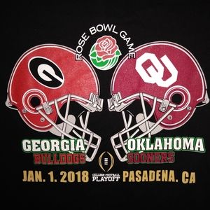 Georgia bulldogs Oklahoma Sooners Rose bowl shirt.